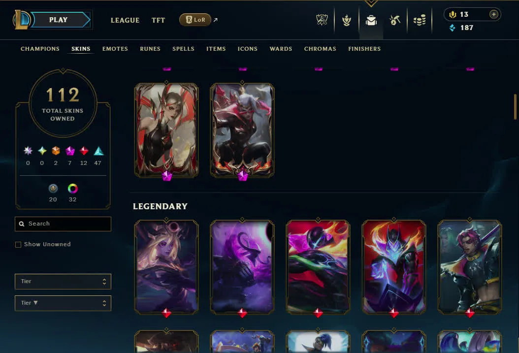 [ EUW ] Emerald League of legends account - Full champs - 112 skins